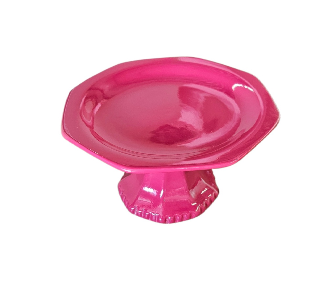 Bandeja Pink Oitavada P Louça - DecorFest