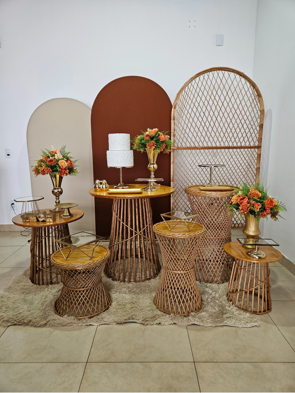 Kit Casamento/Noivado - Terracota E Vime - DecorFest