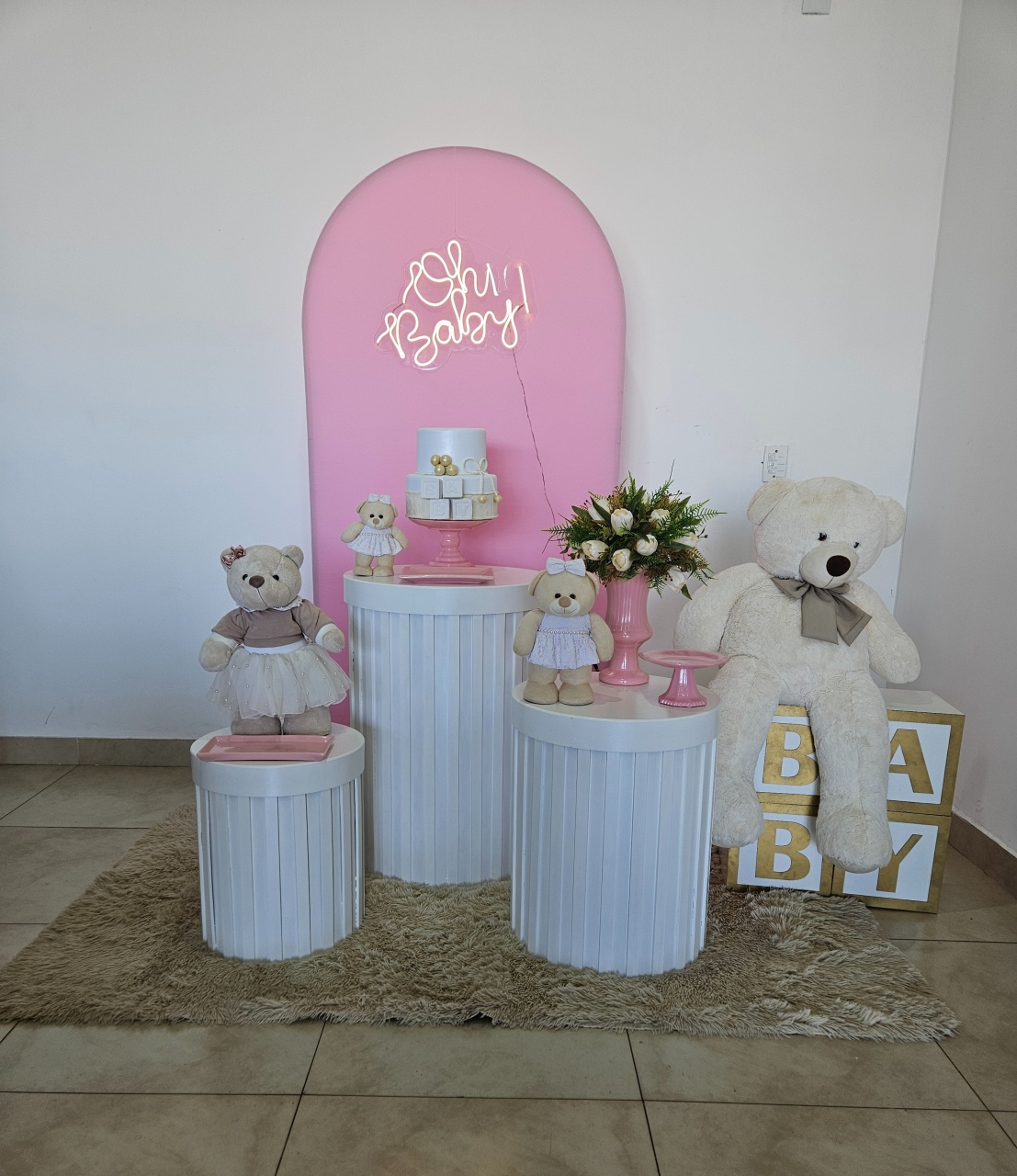 Kit Chá de Bebê - Rosa - DecorFest