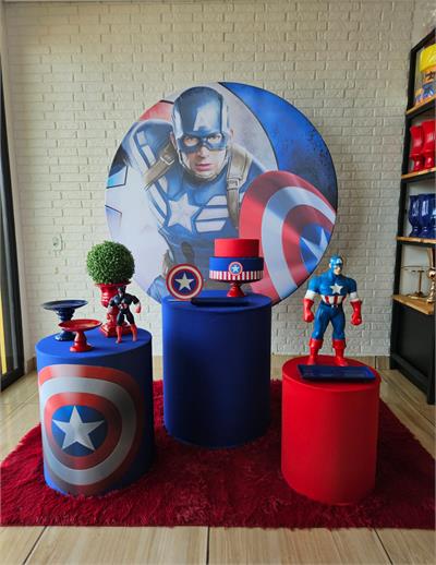 Kit Festa Facil P - Capitão America - DecorFest