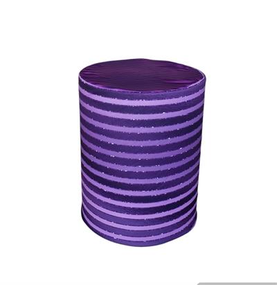 Capa de Mesa Cilindro P - Roxo Com Glitter Listrado - DecorFest