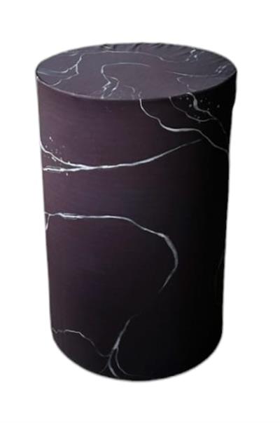 Capa de Mesa Cilindro G - Kit Preto E Prata - DecorFest