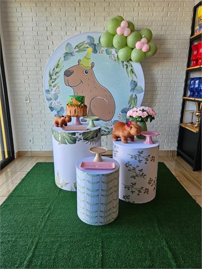 Kit Festa Facil P - Capivara Menina - DecorFest
