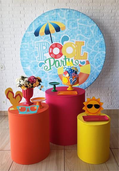 Kit Festa Facil P - Pool Party - DecorFest