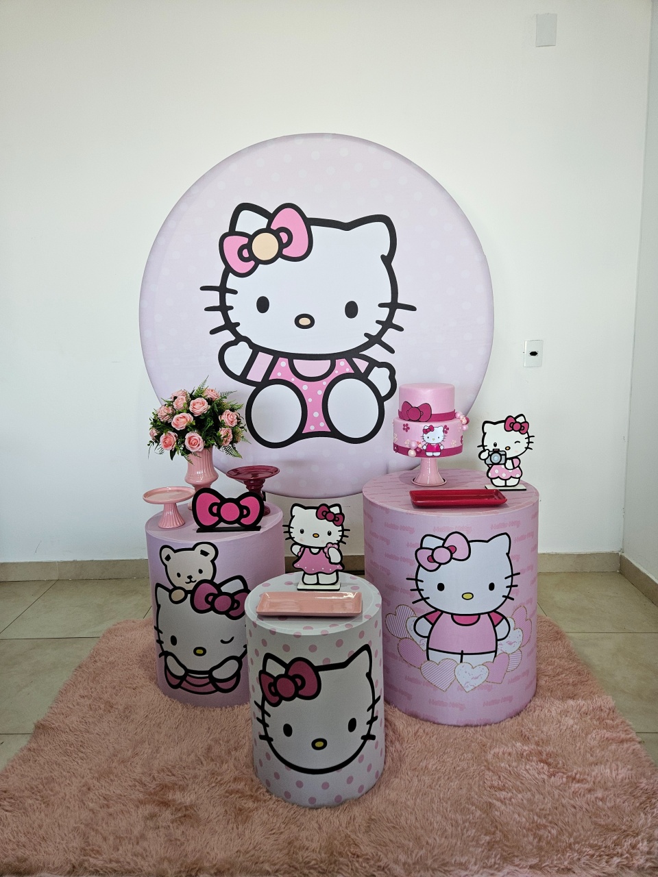 Kit Festa Facil P - Hello Kitty - DecorFest