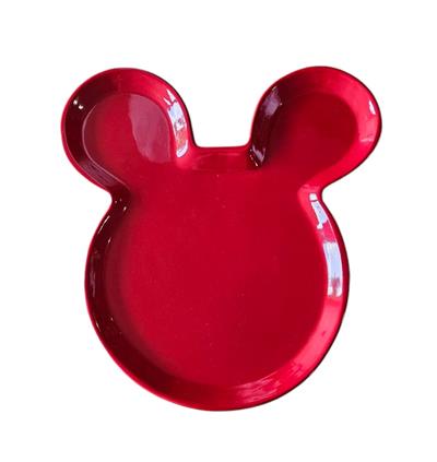 Prato Mickey Vermelho Louça - DecorFest