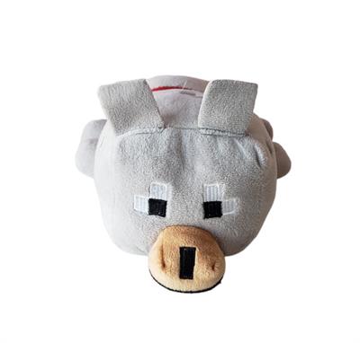 Minecraft - Lobo Cinza Pelucia - DecorFest