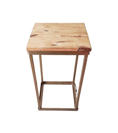 Mesa Quadrada Ferro Dourada Pp - DecorFest