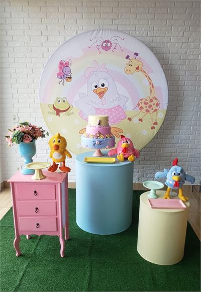Kit Festa Facil P - Galinha Pintadinha Rosa - DecorFest