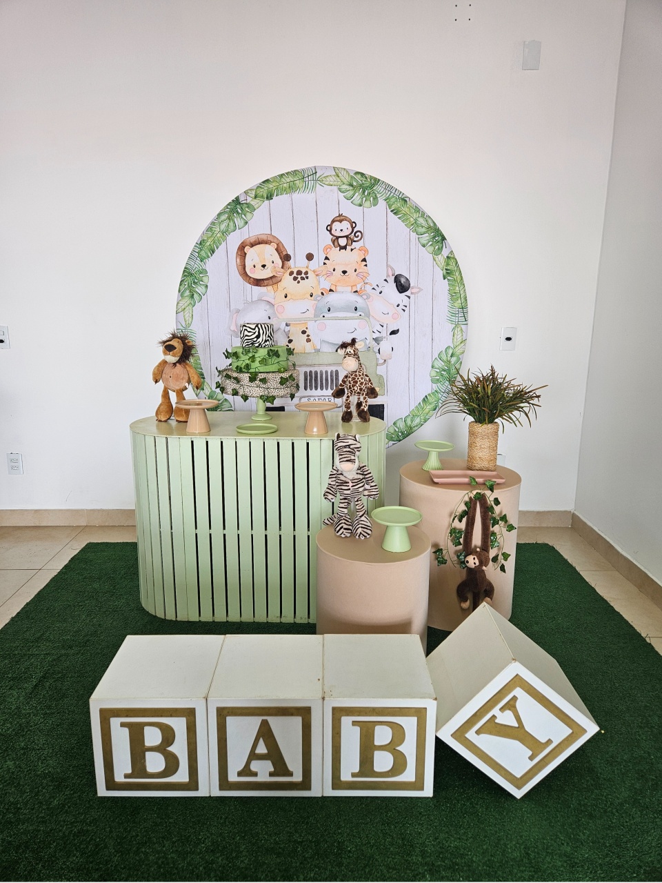 Kit Chá de Bebê M - Safari Vime - DecorFest