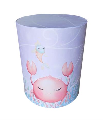 Capa de Mesa Cilindro M - Fundo Do Mar Menina - DecorFest
