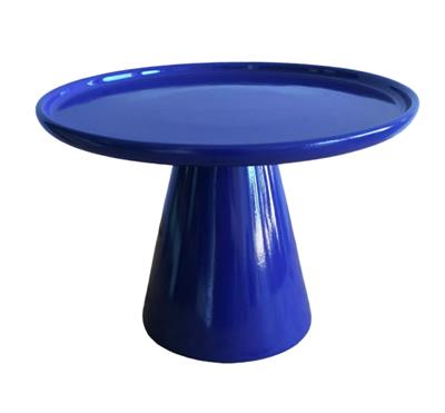 Bandeja Azul Arara Itália Redonda Alta M Louça - DecorFest