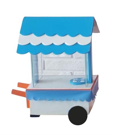 Carrinho de Pipoca Mdf - Circo - DecorFest