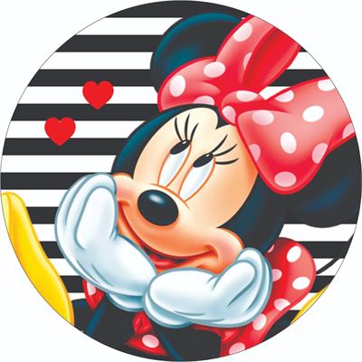 Painel Redondo Minnie Vermelha - DecorFest