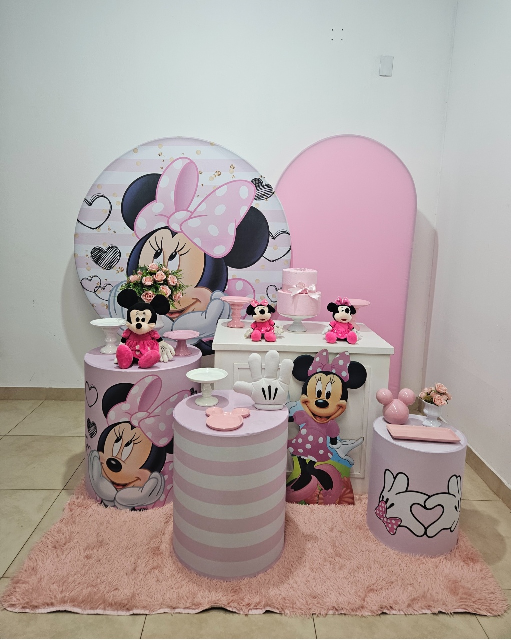 Kit Festa Facil G - Minnie Rosa 1 - DecorFest