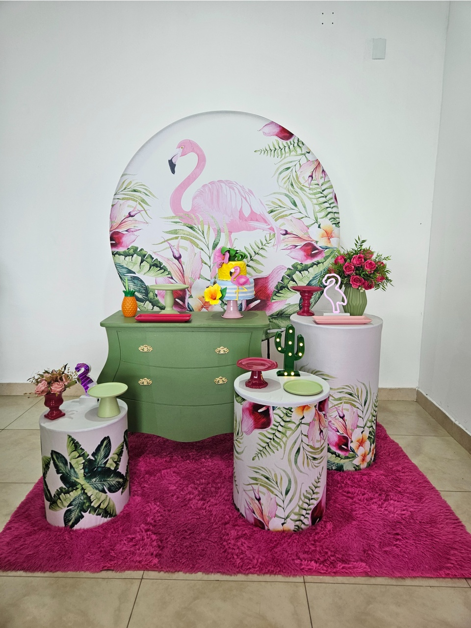 Kit Festa Facil M - Flamingo  - DecorFest