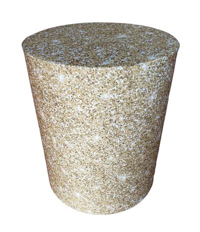 Capa de Mesa Cilindro M - Dourada Glitter - DecorFest