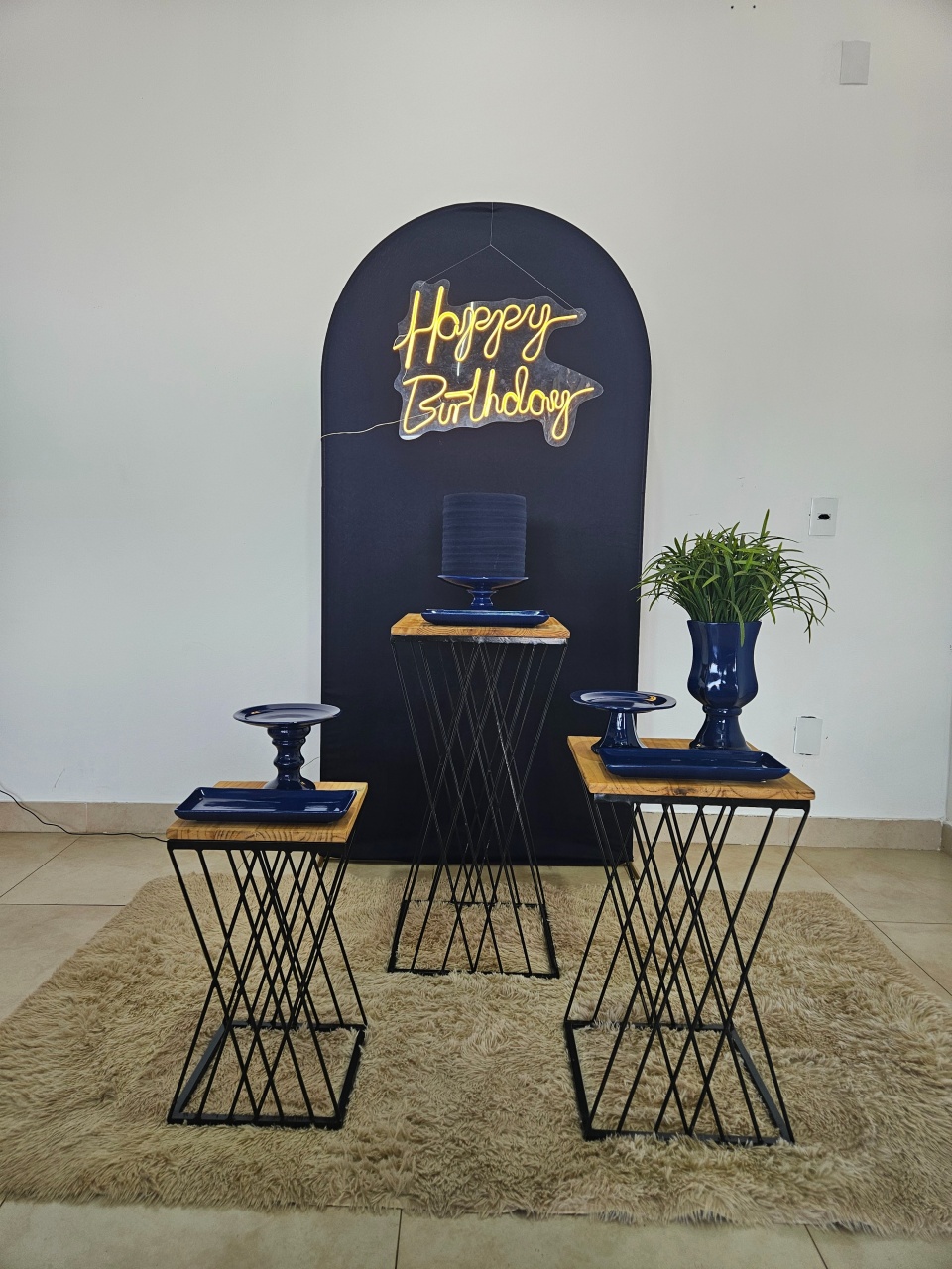 Kit Festa Facil P - Adulto - Azul Marinho - DecorFest