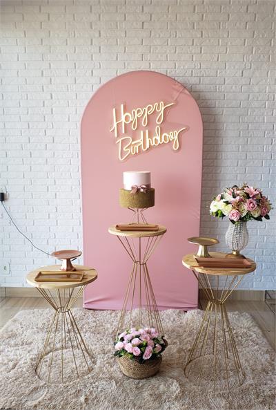 Kit Festa Facil P - Adulto - Dourado E Rose - DecorFest