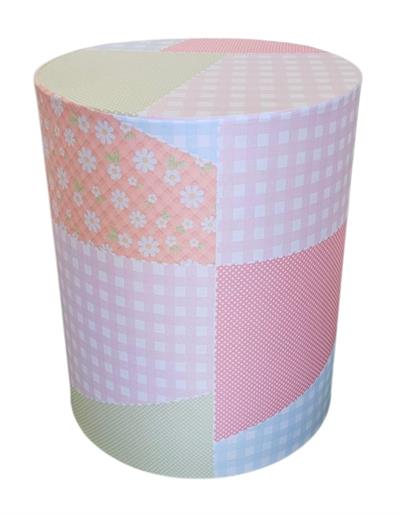 Capa de Mesa Cilindro P - Festa Junina Rosa - DecorFest