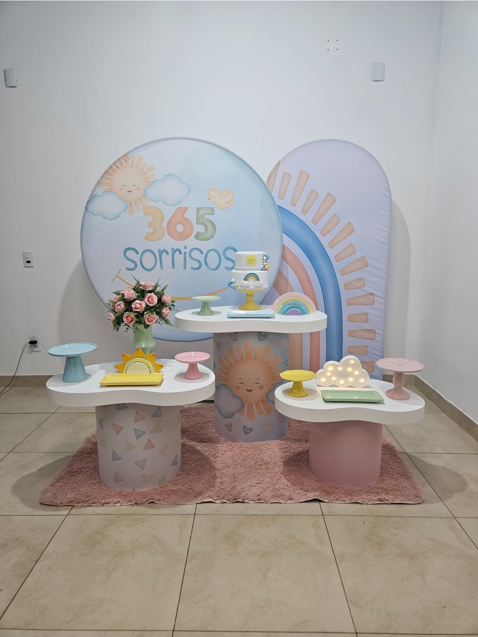 Kit Festa Facil M - Mesas Organicas - 365 Sorrisos - DecorFest