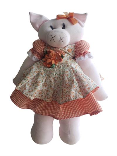 Boneco Porca Tecido - Fazendinha - DecorFest
