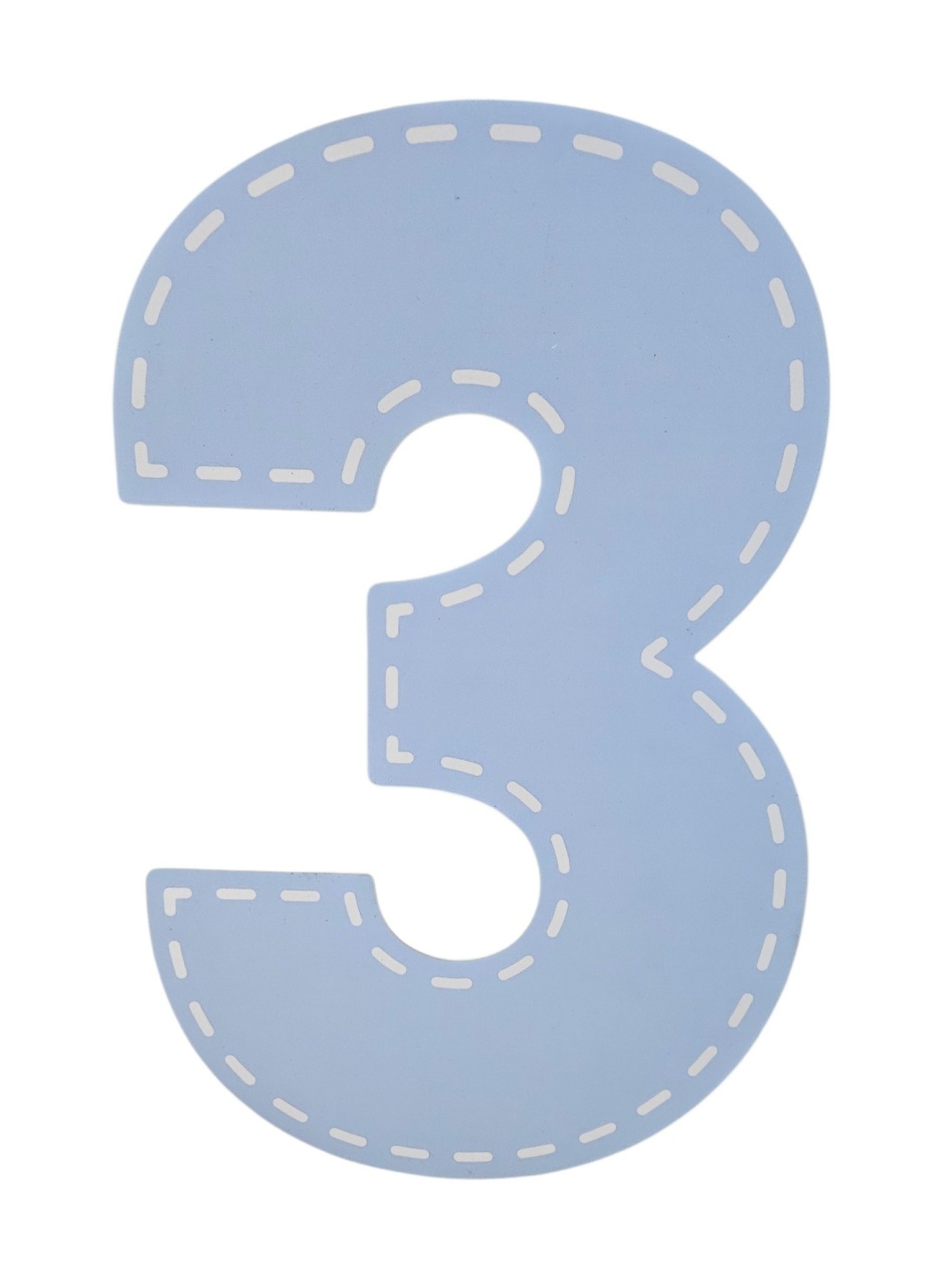 Número 3 Azul - DecorFest