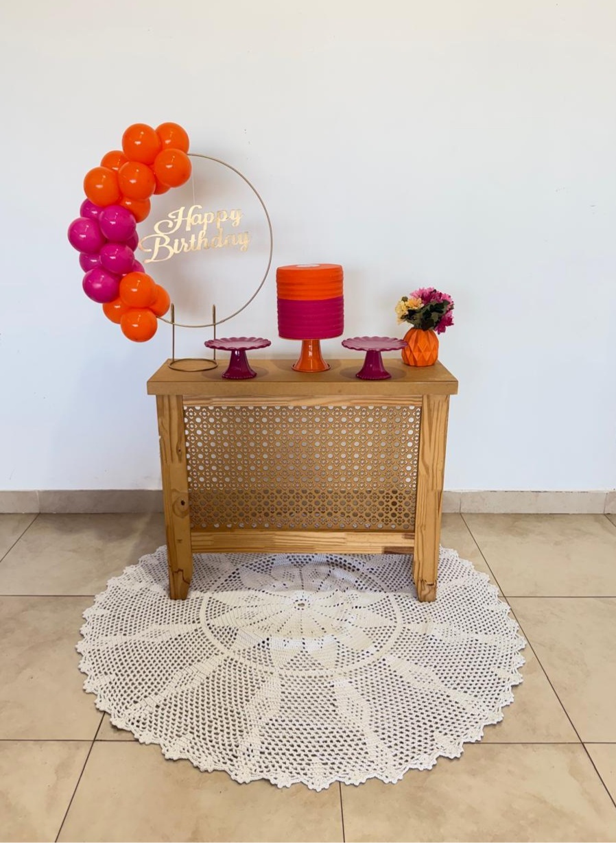 Kit Festa Na Mesa - Pink E Laranja - DecorFest