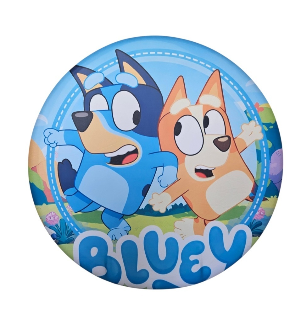 Painel Redondo Bluey E Bingo - DecorFest