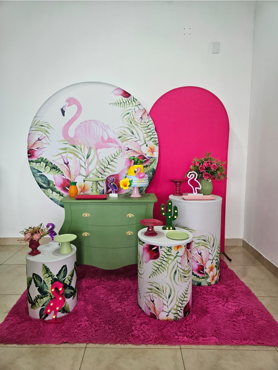 Kit Festa Facil G - Flamingo - DecorFest