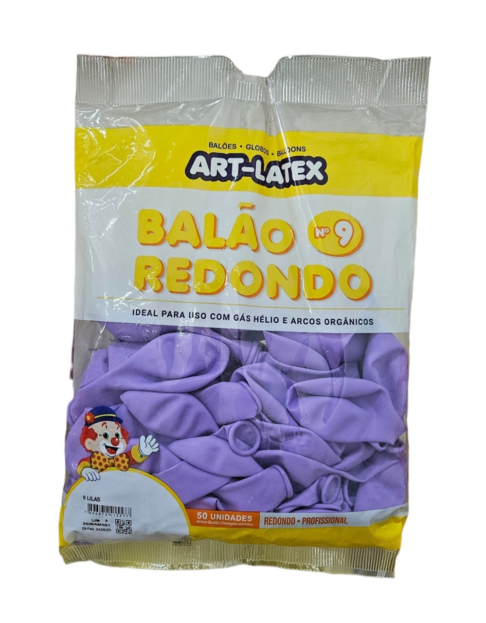 Balão Art-Latex 9" - Lilás 50 Unidades - DecorFest