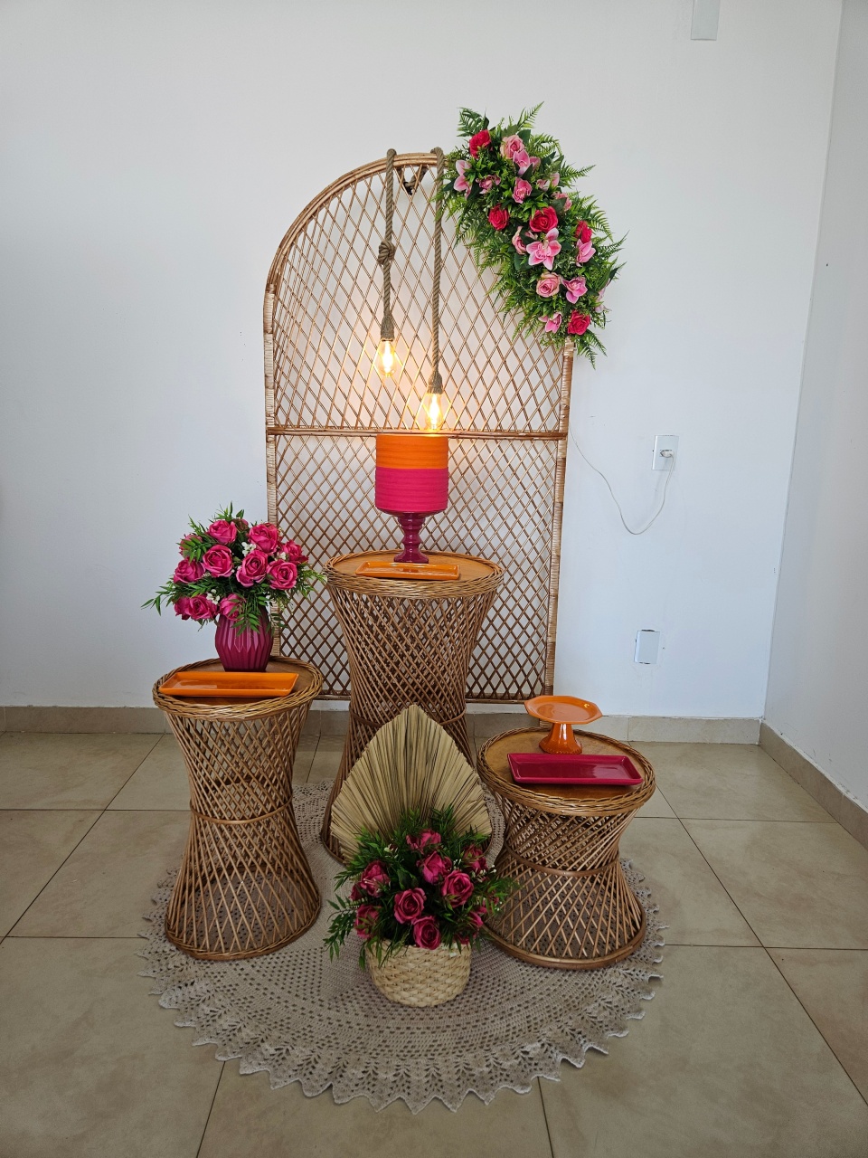 Kit Festa Facil P - Adulto - Pink Com Laranja - DecorFest