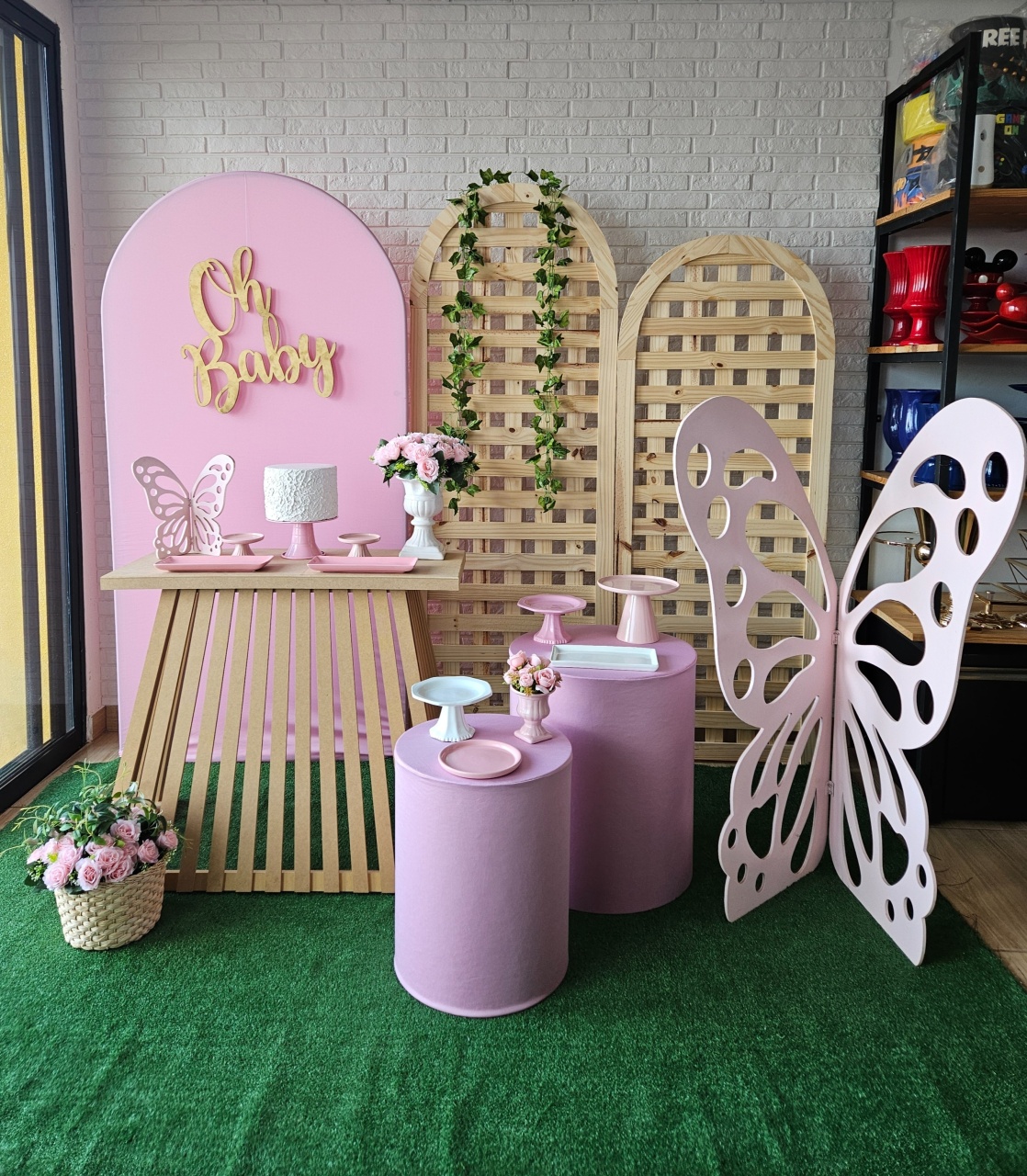 Kit Chá de Bebê G - Borboletas - DecorFest