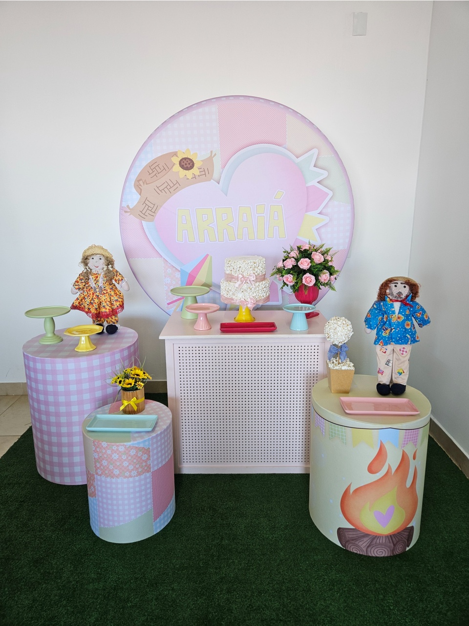 Kit Festa Facil M - Festa Junina Rosa 1 - DecorFest