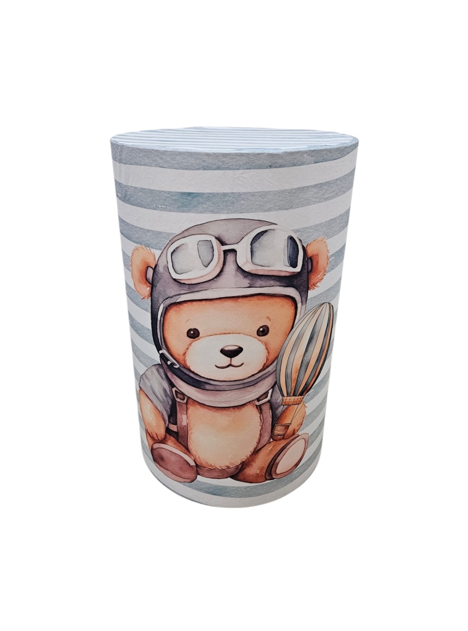 Capa Mesa Cilindro G - Urso Aviador - DecorFest