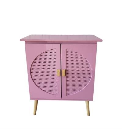 Cômoda Furadinha Rosa Mdf - DecorFest