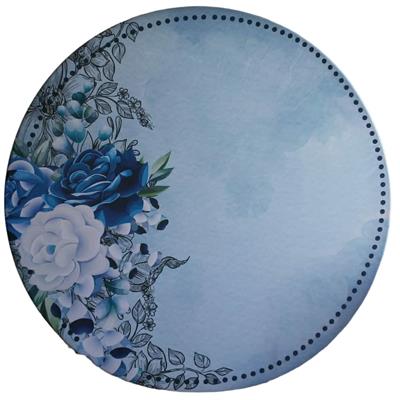 Painel Redondo Flor Azul - DecorFest