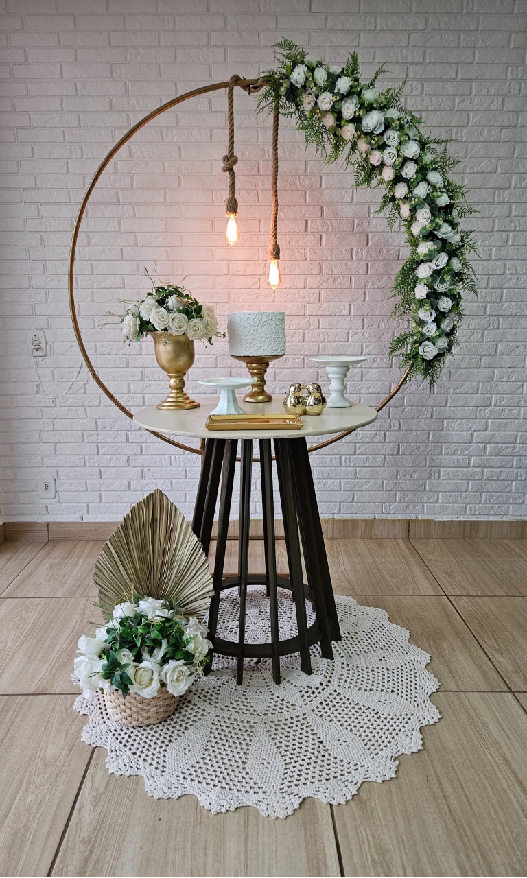 Kit Casamento/Noivado - Branco E Dourado - DecorFest