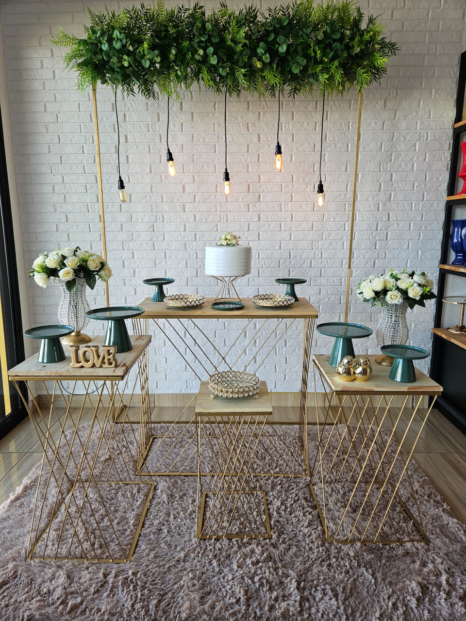 Kit Casamento/Noivado Verde Militar E Dourado   - DecorFest
