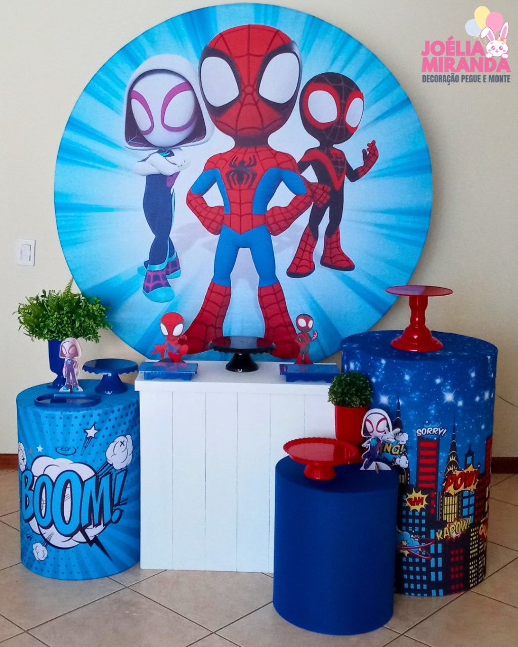 G0015-0112-3 - Kit Ouro Homem Aranha E Amigos - JoéliaMirandaDecora