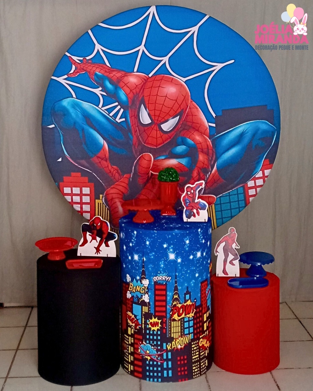 G0003-0022-6 - Kit Prata Homem Aranha - JoéliaMirandaDecora