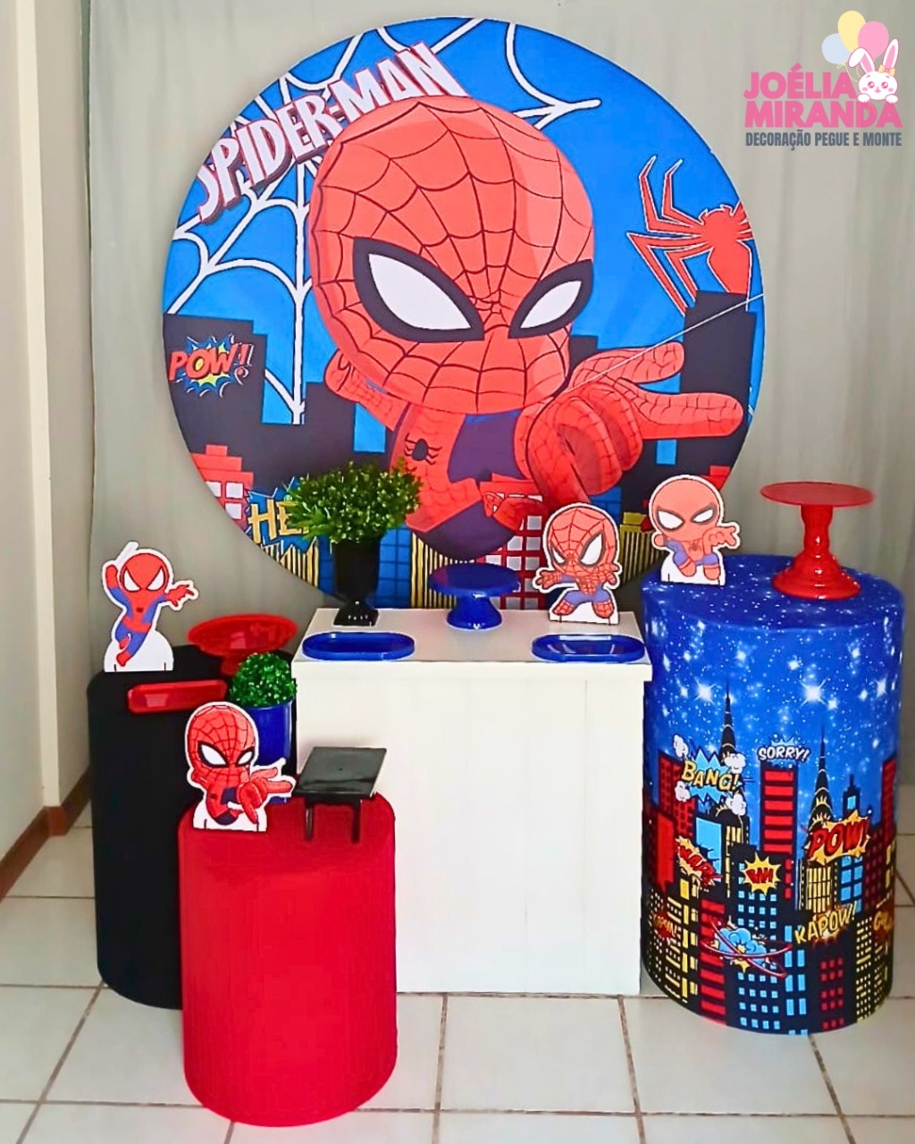 G0003-0023-4 - Kit Ouro Homem Aranha - Cute - JoéliaMirandaDecora