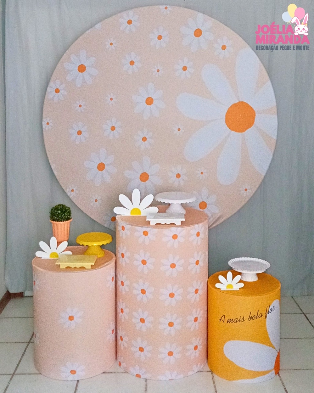 K10-0072-3 - Kit Prata Margaridas - JoéliaMirandaDecora