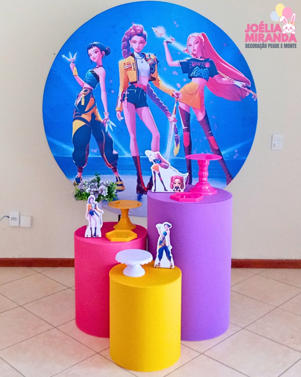 G0007-0050-1 - Kit Prata Guerreiras Do K-Pop - JoéliaMirandaDecora