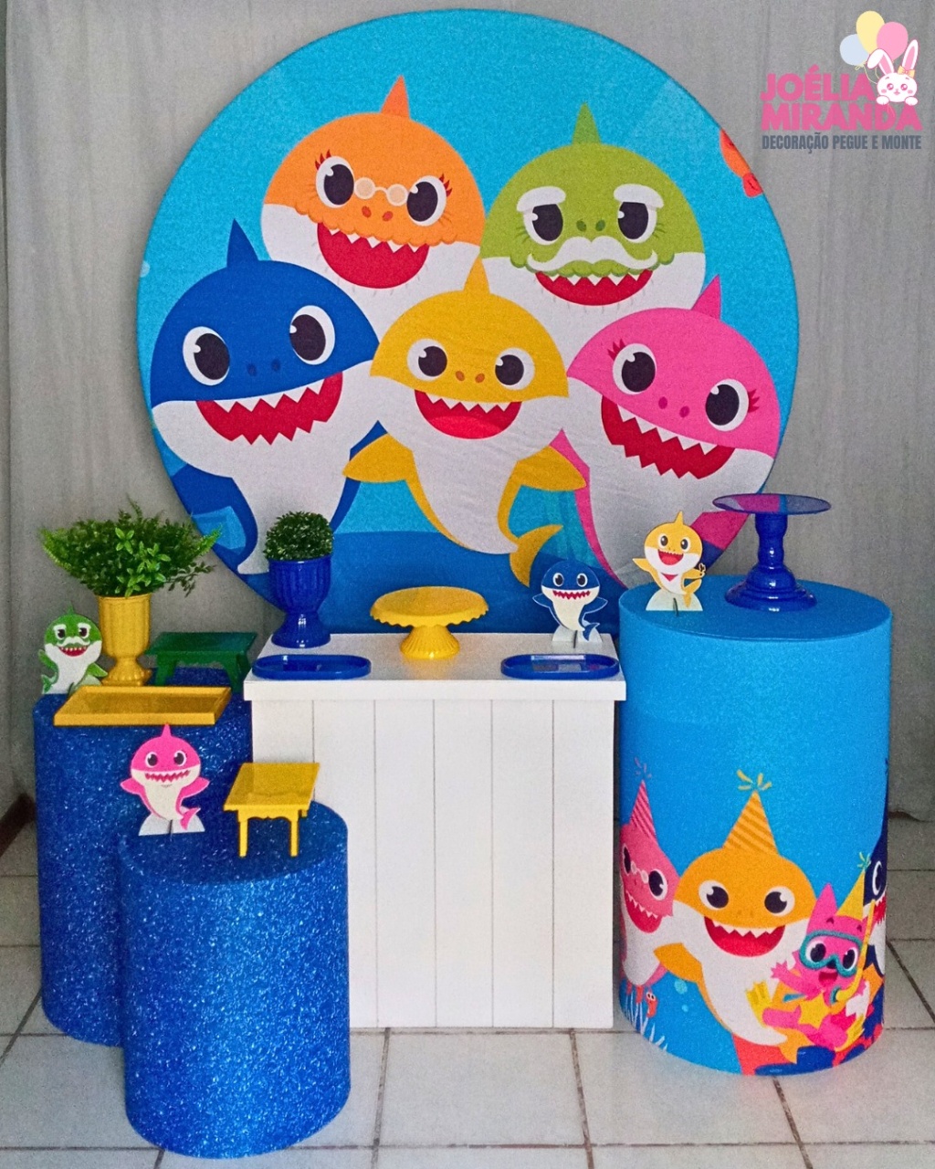 G0005-0037-2 - Kit Ouro Baby Shark  - JoéliaMirandaDecora