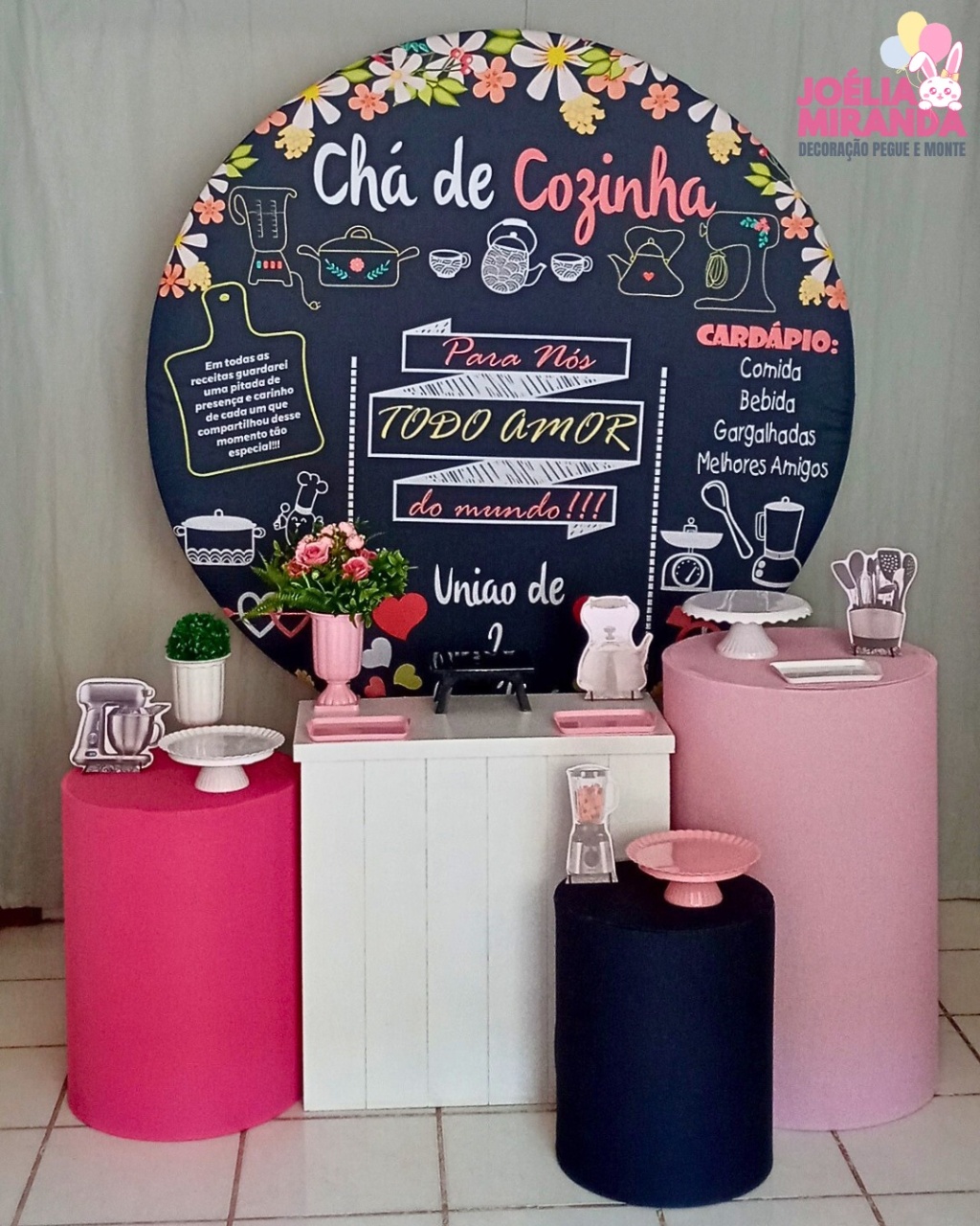 K11-0082-2 - Kit Ouro Chá de Cozinha - Rosa  - JoéliaMirandaDecora