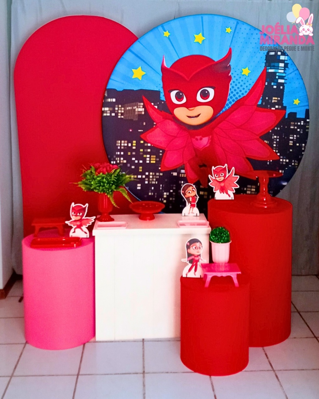 G0002-0015-1 - Kit Diamante Corujita - Pj Masks - JoéliaMirandaDecora