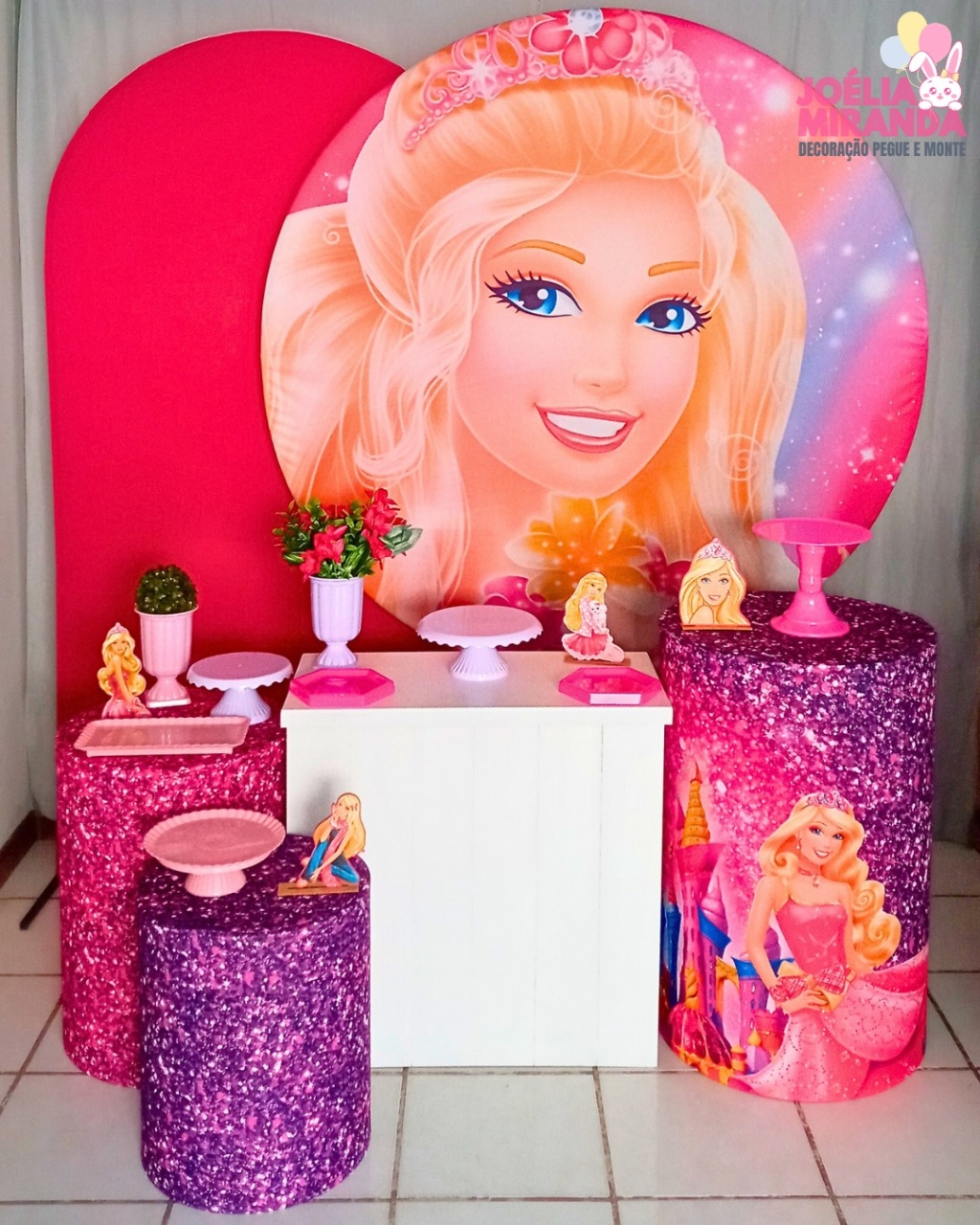 G0012-0095 -1 - Kit Diamante Barbie Lilás  - JoéliaMirandaDecora