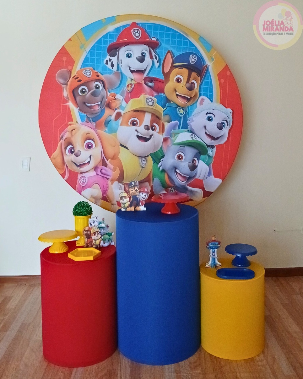 G0016 - 121 - 2 - Kit Prata Patrulha Canina 2  - JoéliaMirandaDecora