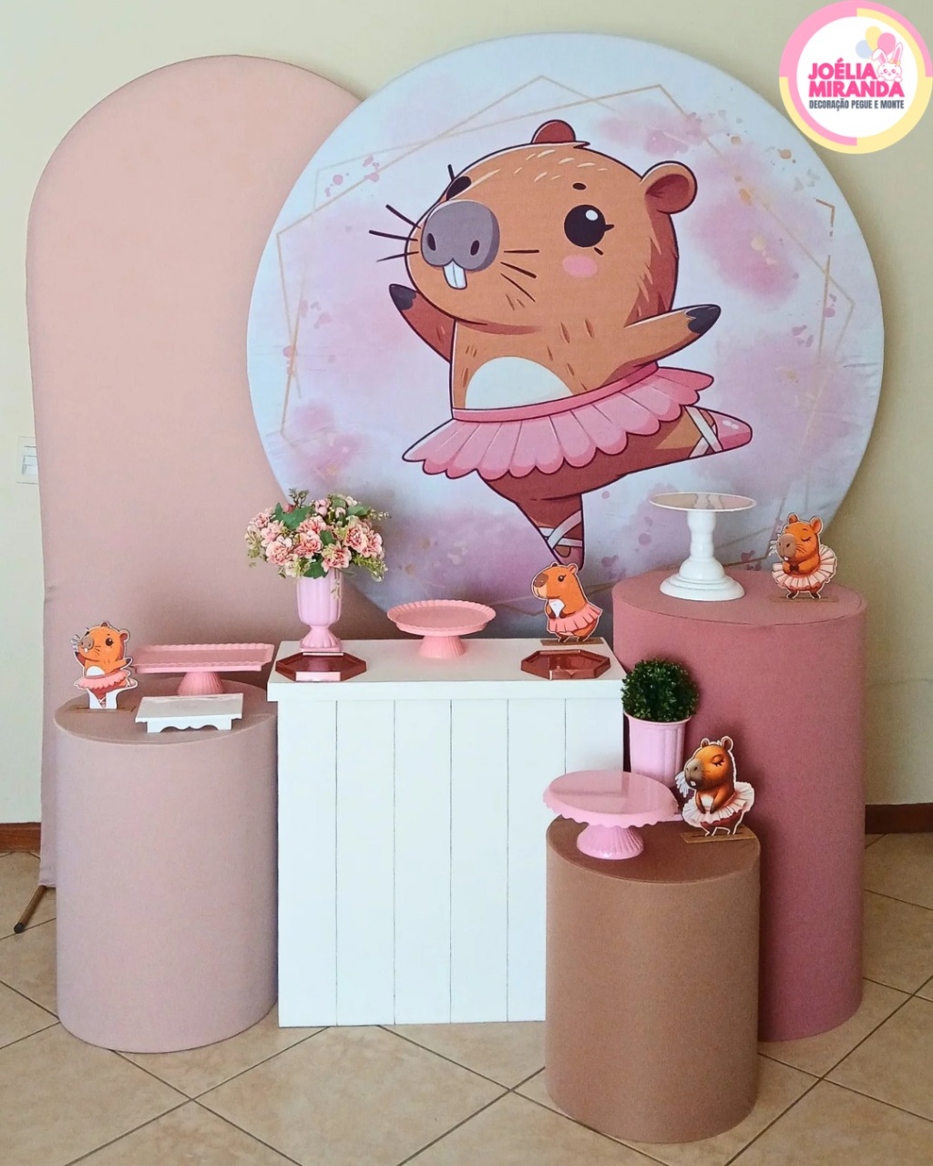 G0011-0080-1 - Kit Diamante Capivara Bailarina - JoéliaMirandaDecora